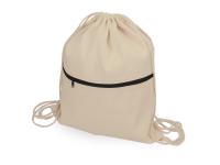 Рюкзак-мешок Lark из хлопка 180 г/м2 с цветной молнией