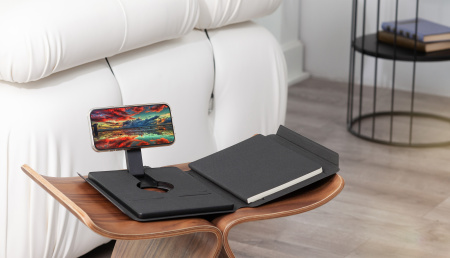 Папка А5 с беспроводным (10W) зарядным устройством 5000 mAh, с MagSafe и блокнотом