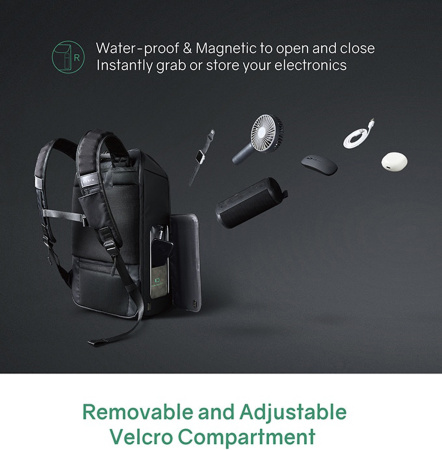Рюкзак KORIN FlipPack 47х30х17 см, черный