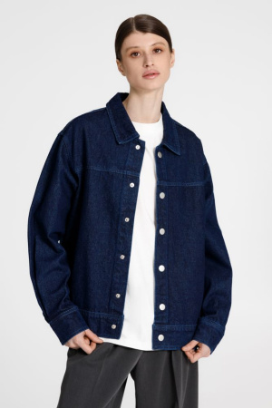 Куртка джинсовая O1, темно-синяя, размер 3XL/4XL