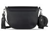 Сумка наплечная женская BUGATTI АЛМАТА | ALMATA, с кошельком, чёрная, полиуретан, 27х6х18,5 см