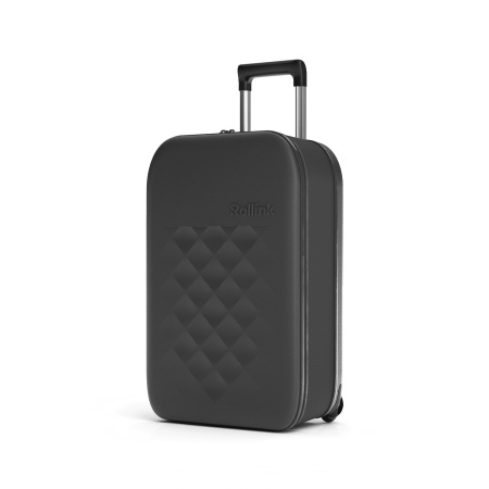 Чемодан складной Rollink Vega II 55x40x20 см, 2 колеса, черный