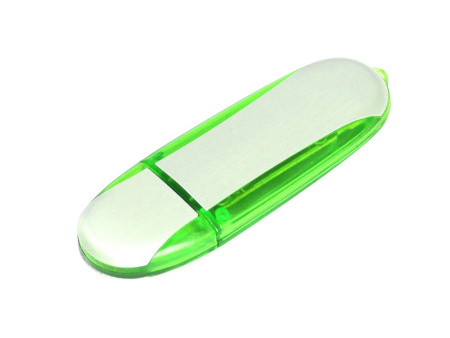 USB 2.0- флешка промо на 64 Гб овальной формы