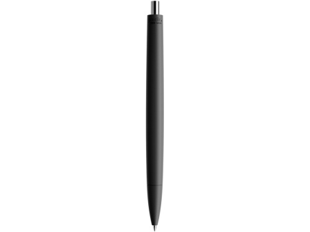 Ручка пластиковая шариковая Prodir ds6prr-Z75 софт-тач, черный с серебристой кнопкой
