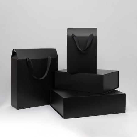 Подарочная коробка-трансформер средняя, черная
