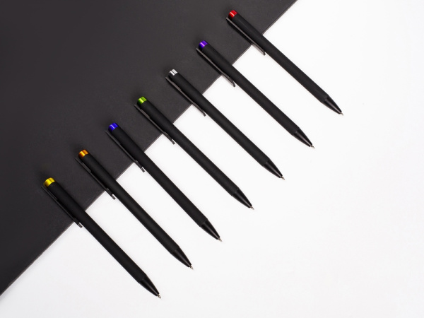 Ручка металлическая шариковая Taper Metal soft-touch