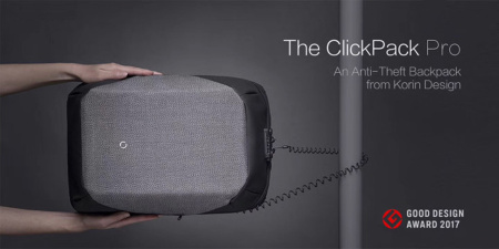 Рюкзак KORIN ClickPack Pro 46х34х16 см, комбинированный черный/серый