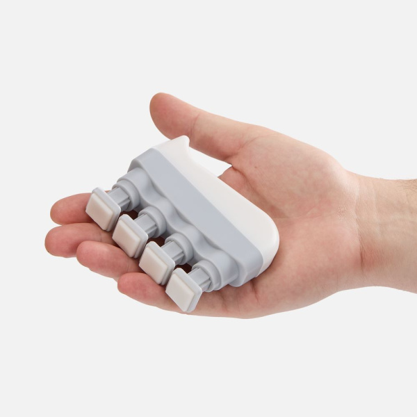 Эспандер кистевой FingerTap, серый с белым