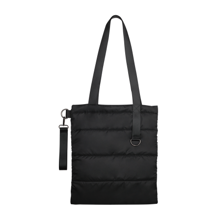 Шоппер Superbag Bubble, стёганый, с магнитной кнопкой (черный)