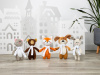 Мягкая игрушка Beastie Toys, мишка с белым шарфом