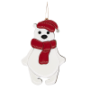 Ёлочная Игрушка Медвежонок (белый с красным)