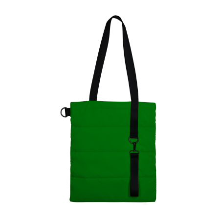 Шоппер Superbag Bubble New, стёганый, со скрытой магнитной кнопкой (зеленый с черным)