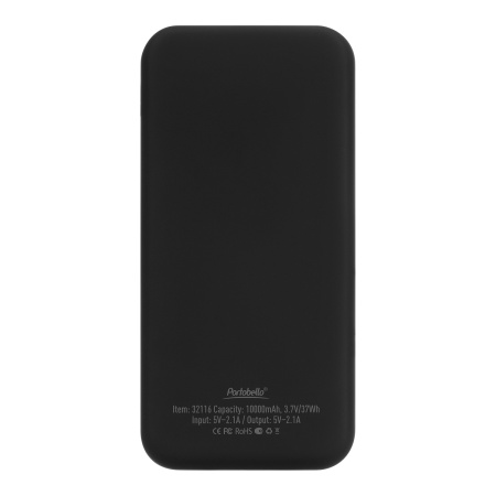Внешний аккумулятор с подсветкой Люче (Luce) 10000 mAh, черный