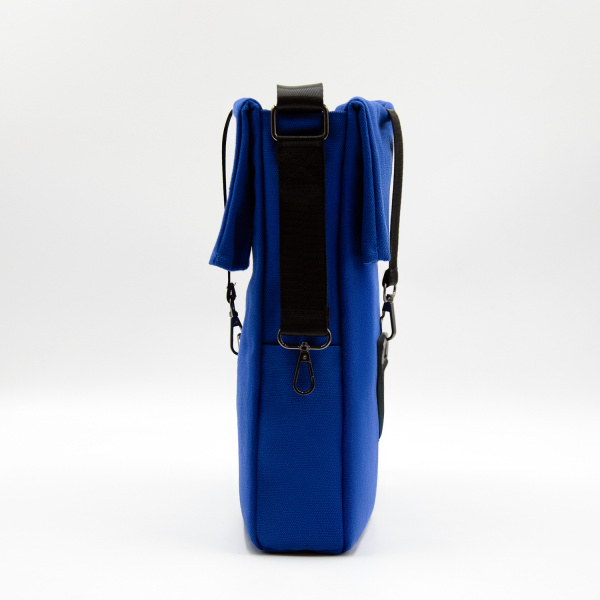 Шоппер Superbag Companion, с тремя отделениями, боковым креплением (карабин) и карманом (синий с черным)