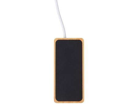 USB хаб с подсветкой лого Reedia S5, 3*USB, 1*Type C, бамбук, черный