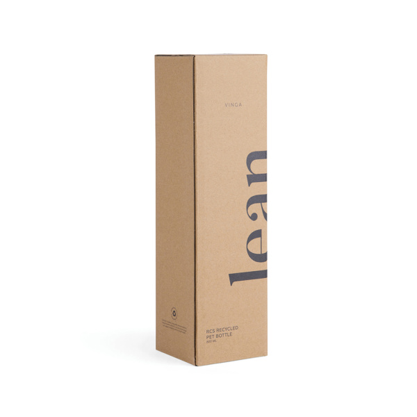 Бутылка для воды VINGA Lean из rPET RCS, 800 мл