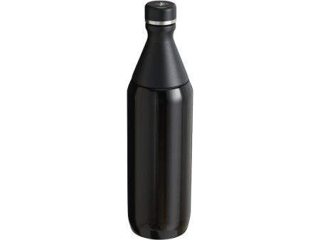 Бутылка для воды Stanley All Day Slim объемом 600 мл - черный глянцевый
