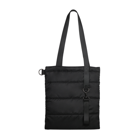 Шоппер Superbag Bubble, стёганый, с магнитной кнопкой (черный)