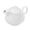 Чайник с кружкой на подставке  "Мила" без упаковки, 21,5х24х12см,500мл и 300мл, фарфор, бамбук