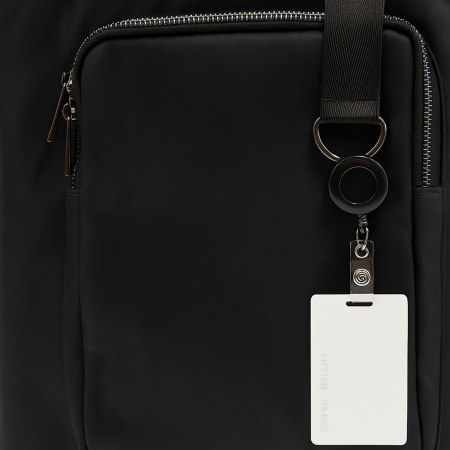 Шоппер Superbag Pocket, с внутренним креплением (карабин) и чехлом для мелочей (черный)