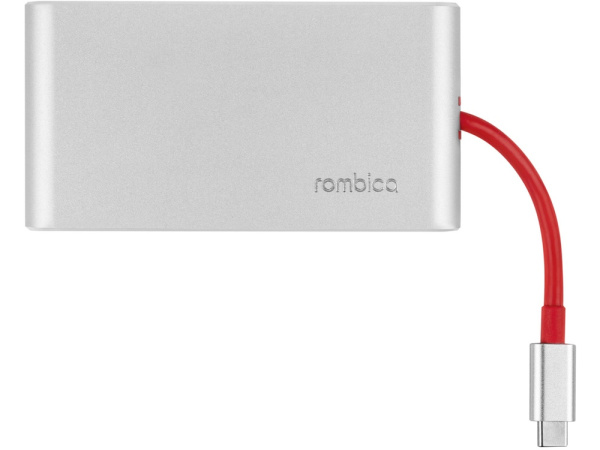 Хаб 8-в-1 Type-C Hermes, USB 3.0 x 3, Type-C PD, HDMI, LAN, картридер