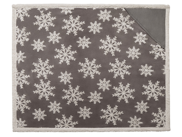 Плед Snowflake новогодний с капюшоном