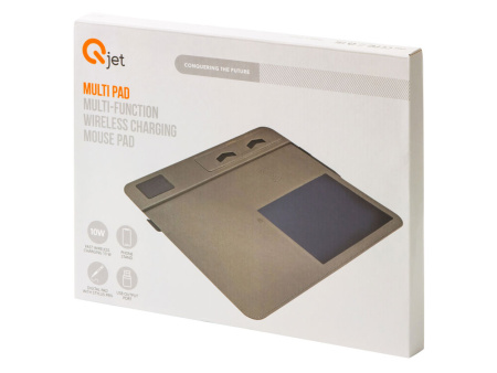 Многофункциональный коврик для мыши Multi Pad с беспроводной зарядкой и LCD экраном, 10 Вт, черный