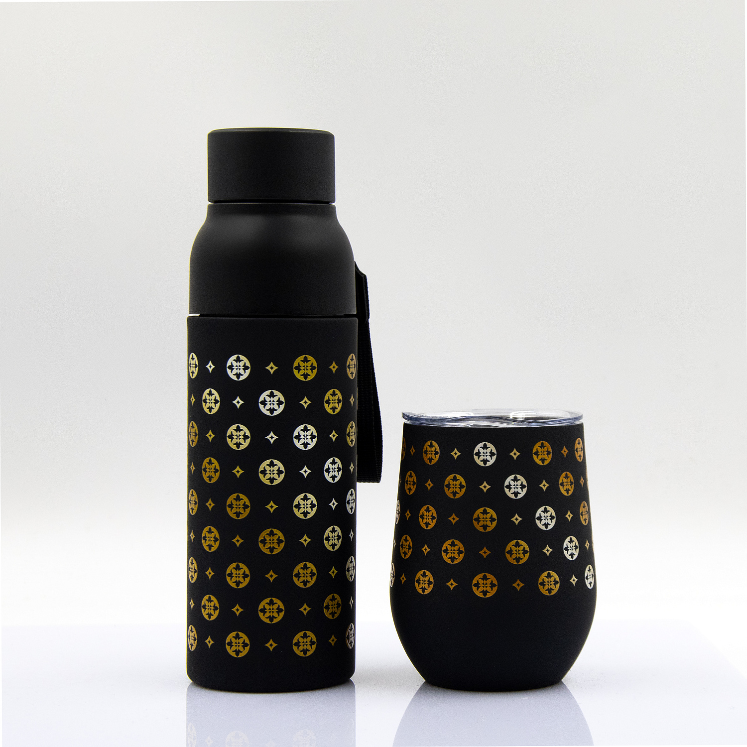 Термобутылка Button Black