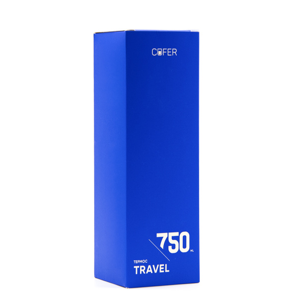 Термос Travel софт-тач 750мл (синий)