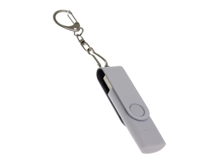 USB 3.0- флешка на 64 Гб с поворотным механизмом и дополнительным разъемом Type-C