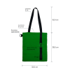 Шоппер Superbag Bubble New, стёганый, со скрытой магнитной кнопкой (зеленый с черным)