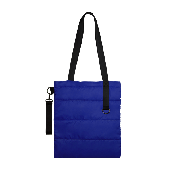 Шоппер Superbag Bubble New, стёганый, со скрытой магнитной кнопкой (синий с чёрным)