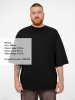 Футболка оверсайз Big boss, черная, размер 3XL/4XL