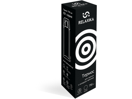Термос Relaxika 101 (0,75 литра), черный (без лого)