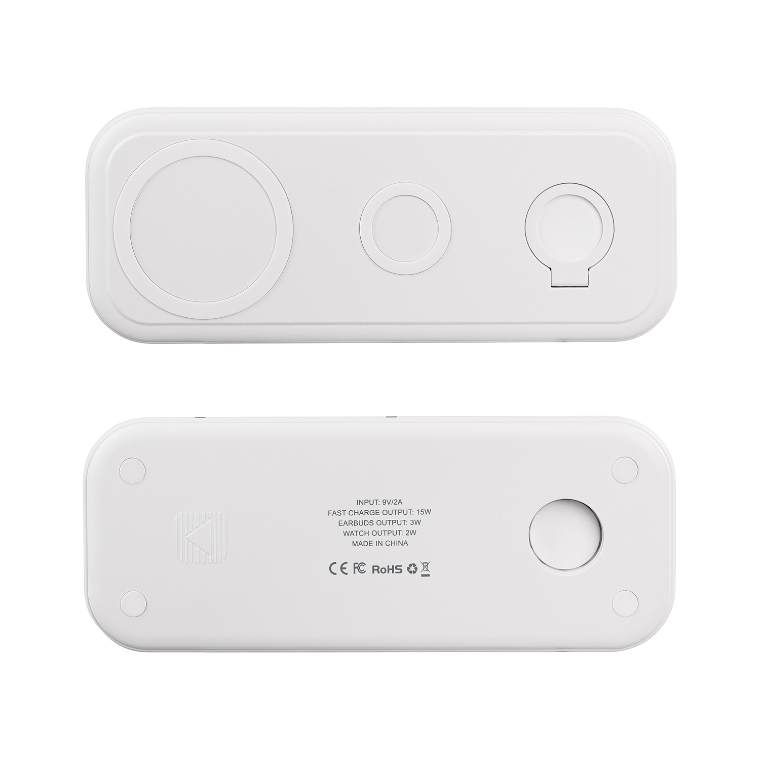 Настольная беспроводная (15W) зарядная станция "Snow Board" для смартфона, часов и наушников