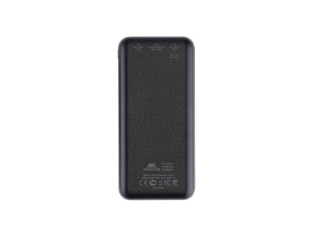 RIVACASE VA2582 (20 000mAh), QC/PD 22.5W внешний аккумулятор с дисплеем, черный /24