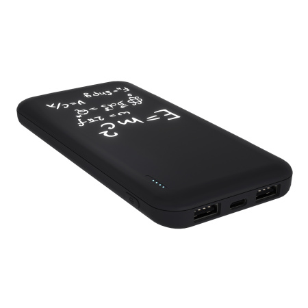 Внешний аккумулятор с подсветкой Люче (Luce) 10000 mAh, черный