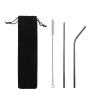 Набор многоразовых трубочек Оnlycofer black (стальной)