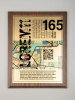 Плакетка Plaque XL, венге с золотистой пластиной