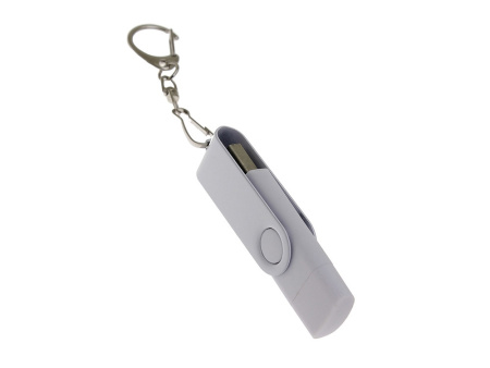 USB 3.0- флешка на 64 Гб с поворотным механизмом и дополнительным разъемом Type-C