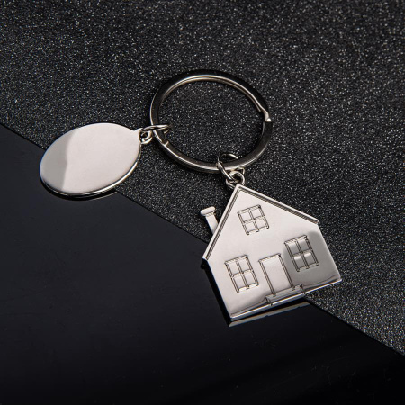 Брелок SILV HOME; 3,97 x 3,3 x 0,3 см; металл