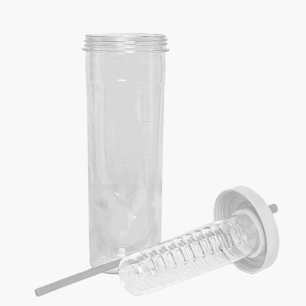 Бутылка для воды LONG DRINK с контейнером для фруктов и трубочкой, 700мл