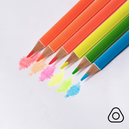 Цветные карандаши NEON, 6 цветов