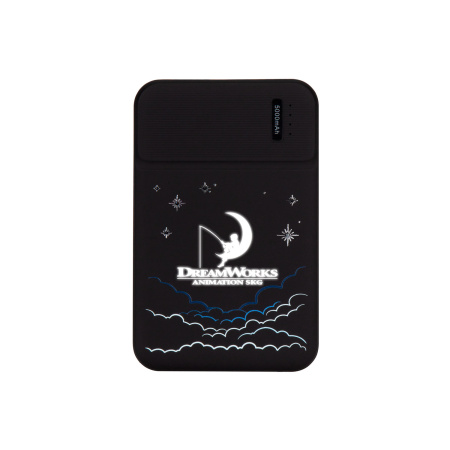 Внешний аккумулятор с подсветкой Скайлайн (Skyline), 5000 mAh, черный