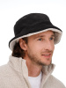 Панама Bucket двусторонняя, темно-серая с бежевым, размер M/L