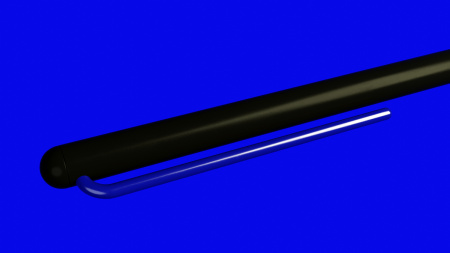 Шариковая ручка Pininfarina GrafeeX с синим клипом в чехле