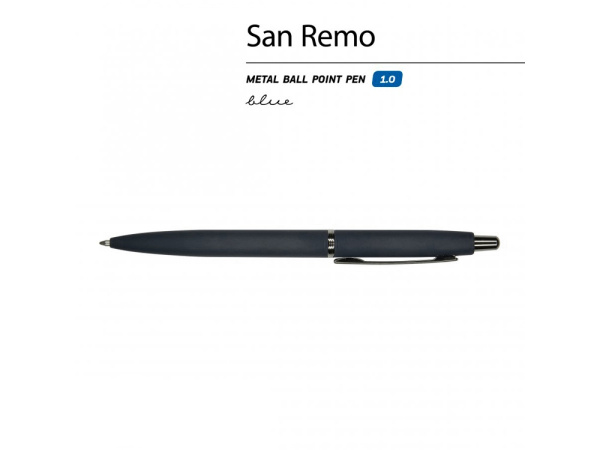 Ручка металлическая шариковая San Remo, софт-тач
