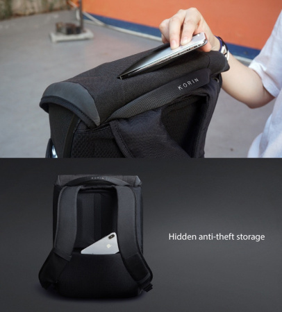 Рюкзак KORIN ClickPack X 45х32х15,5 см, с клапаном, черный
