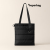 Шоппер Superbag Bubble, стёганый, с магнитной кнопкой (черный)