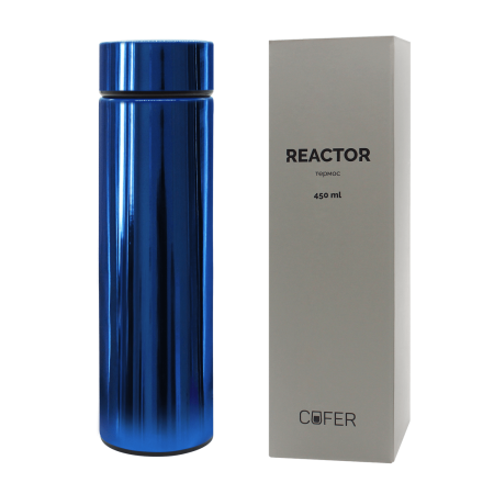 Термос Reactor гальванический c датчиком температуры  (синий)